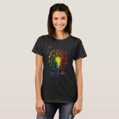 T-shirt Cute Dandelion Just Tattoo Arrow Breathe Rainbow (Devant entier)