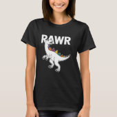 T-shirt Cute Dino Rawr Dinosaur Roaring Funny Kid Dino Voi (Devant)