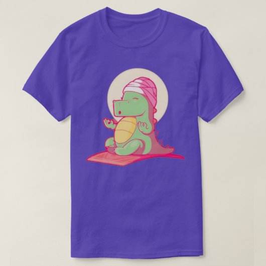 T-shirt Cute Dino YogaYoga mat Flexibilité Funny Yoga Medi (Design devant)