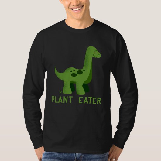 T-shirt Cute Dinosaur Herbivores  Vegetarian Vegan (Devant)
