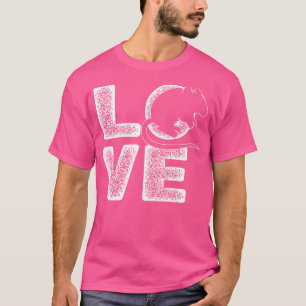 T-shirt Cute Distressed I Love Gerbil Thème Idée Pour Anim