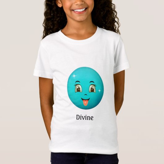 T-Shirt Cute Divine Happy face (Devant)