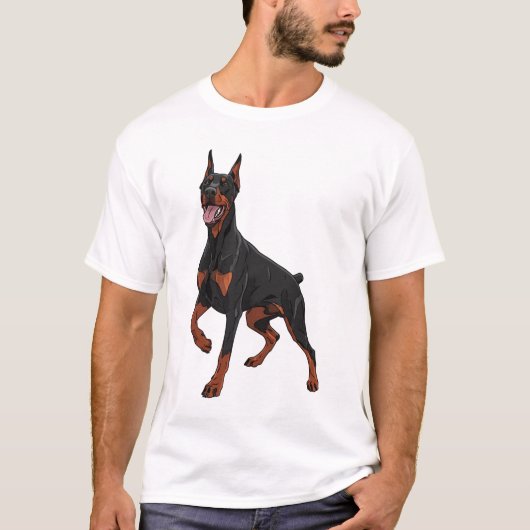 T-shirt Cute Doberman Dog Lover Design for Doberman Owners (Devant)