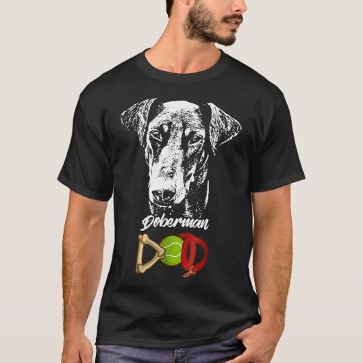 T-shirt Cute Doberman Papa (Devant)