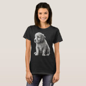 T-shirt Cute Dog Graphic Puppy Illustration 1 (Devant entier)