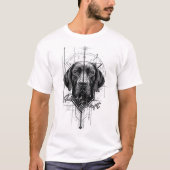 T-shirt Cute Dog(Ruff Draft) - Graphic Tee (Devant)