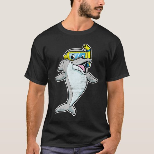 T-shirt Cute Dolphins Whales Dolphin Snorkel Whale Boys Gi (Devant)