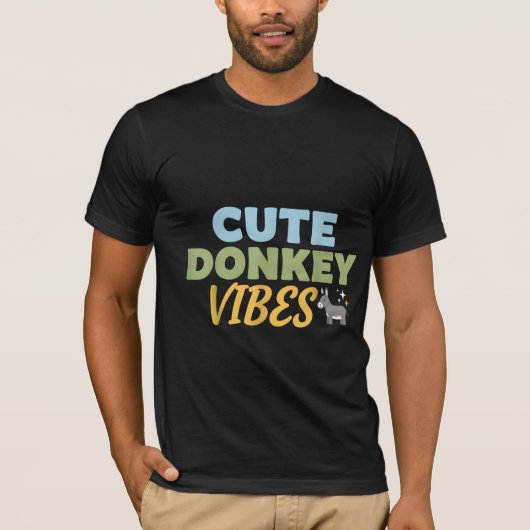 T-SHIRT CUTE DONKEY VIBES (Devant)