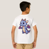 T-shirt Cute Dragon Skull Mascot Anime Style Vector T-Shir (Dos entier)