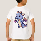 T-shirt Cute Dragon Skull Mascot Anime Style Vector T-Shir (Dos)