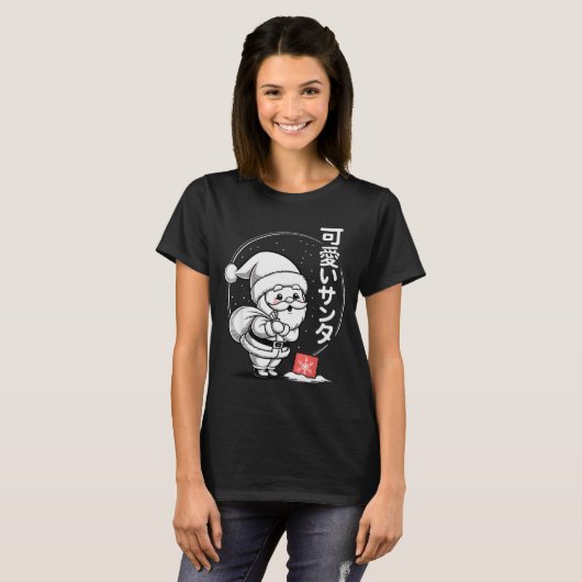 T-shirt Cute Dreaming Kawaii Santa Claus (Devant entier)