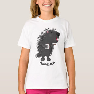 T-shirt Cute drôle porc-épic avec dessin animé de banjo
