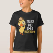 T-shirt Cute Duck Détective Animal Humour Duck Lover (Devant)