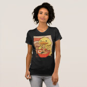 T-shirt Cute Duck Eating Ramen Noodles (Devant entier)