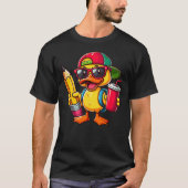 T-shirt Cute Duck Lover Pencil Back to School Kids Boys Gi (Devant)