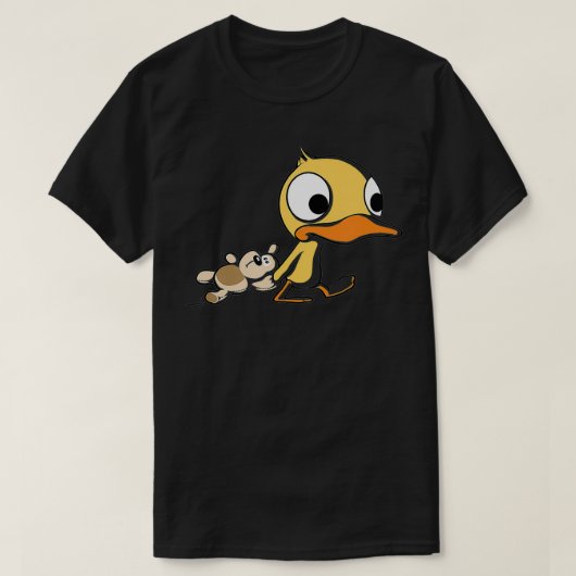 T-shirt Cute Duck with Teddy Bear (Design devant)