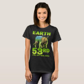 T-shirt Cute Earth Day 53rd Anniversary Silhouette Of Elep (Devant entier)