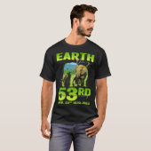 T-shirt Cute Earth Day 53rd Anniversary Silhouette Of Elep (Devant entier)