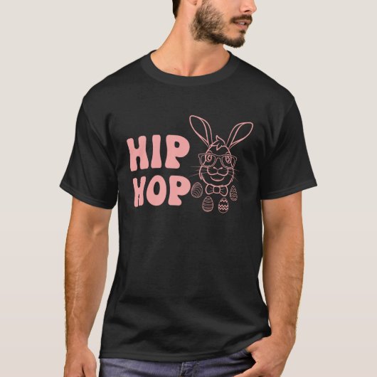 T-shirt Cute Easter Bunny Egg Hunt Basket  Hip Hop (Devant)
