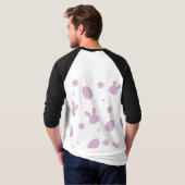 T-shirt Cute Easter Bunny Pattern Shirt – Pastel Bunny & E (Dos entier)