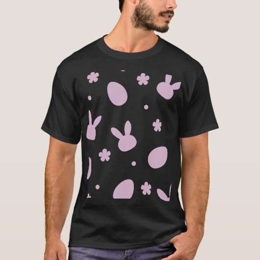 T-shirt Cute Easter Bunny Pattern Shirt – Pastel Bunny & E (Devant)