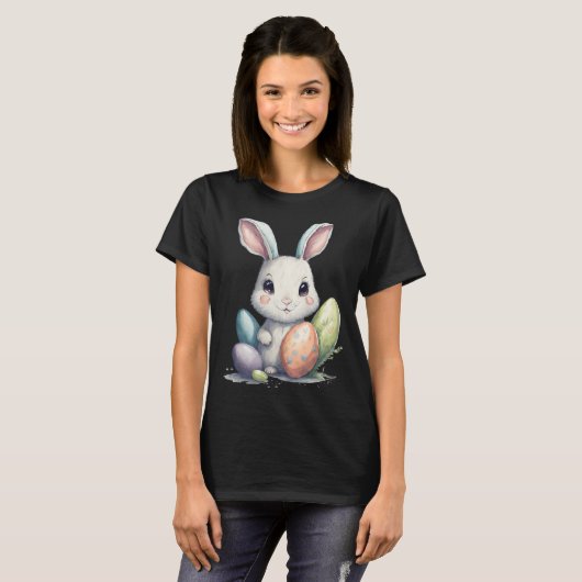 T-shirt Cute Easter Bunny Pun Easter Eggs (Devant entier)