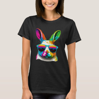T-shirt Cute Easter Bunny Rabbit wearing Sunglasses
