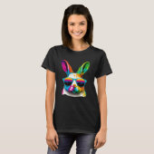 T-shirt Cute Easter Bunny Rabbit wearing Sunglasses (Devant entier)