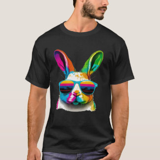 T-shirt Cute Easter Bunny Rabbit wearing Sunglasses
