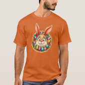 T-shirt Cute Easter Bunny – Spring Flowers - camiseta (Devant)