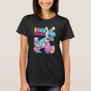 T-shirt Cute Easter Dinosaur Easter Bunny Eggs Easter