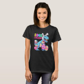 T-shirt Cute Easter Dinosaur Easter Bunny Eggs Easter (Devant entier)