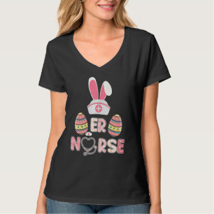 T-shirt Cute Easter Er Nurse Rn Bunny Ears Happy Easter Eg