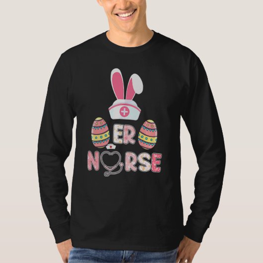 T-shirt Cute Easter Er Nurse Rn Bunny Ears Happy Easter Eg (Devant)