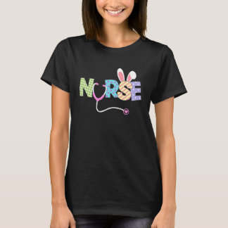 T-shirt Cute Easter Nurse  Bunny Ears Happy Easter Eggs Ou