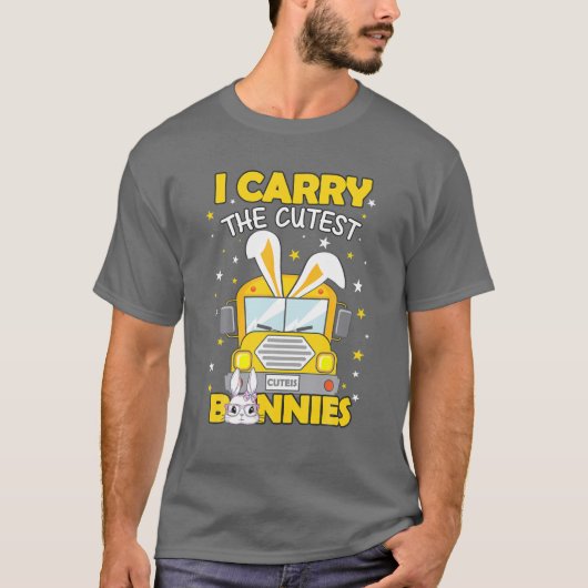 T-shirt Cute Easter School Bus Driver Bunnies Easter Day (Devant)