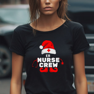 T-shirt Cute Elf ER Nurse Christmas Crew