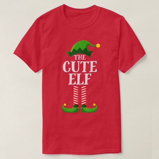 T-shirt Cute Elf Matching Famille Groupe Noël Fun (Design devant)