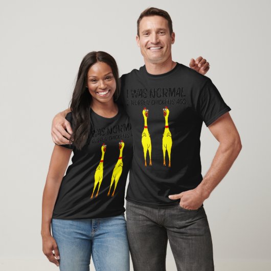 T-shirt Cute en caoutchouc Poulet Drôle en caoutchouc Poul (Unisexe)