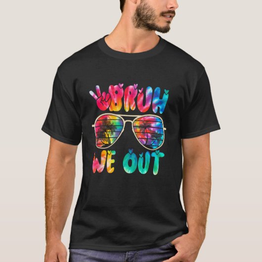 T-shirt Cute End Of School Year Teacher Summer Bruh We Out (Devant)