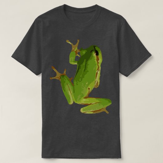T-shirt Cute Escalade Green Tree Frog Vector Art (Design devant)