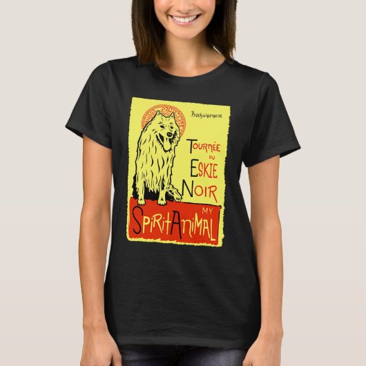 T-shirt Cute Eskie American Eskimo Dog Eskimo Spitz (Devant)