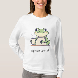 T-shirt Cute Espresso Yourself Frog Chemise femme