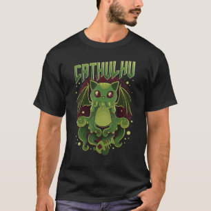 T-shirt Cute et drôle Cathulhu Cat Cthulhu
