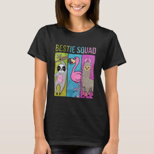 T-shirt Cute et drôle Sloth Flamingo Lama Meilleure Amie