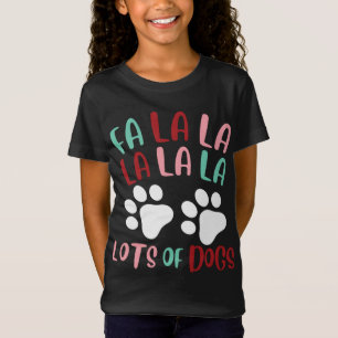 T-Shirt Cute Fa la Lots Of Dogs Noël Chien Aimer Noël