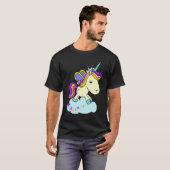 T-shirt Cute Fairy Princess Unicorn on a Cloud (Devant entier)