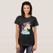 T-shirt Cute Fairy Princess Unicorn on a Cloud (Devant entier)