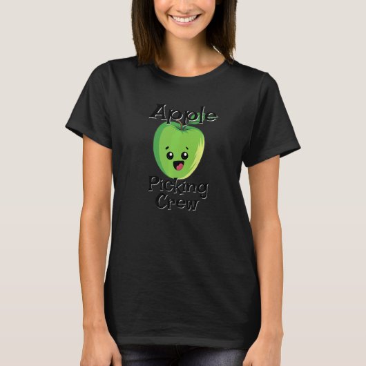 T-shirt Cute Fall Autumn Orchard Matching Family Apple Pic (Devant)