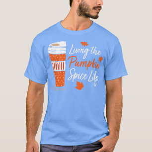 T-shirt Cute Fall Café Living Le Citrouille Spice Life Mer